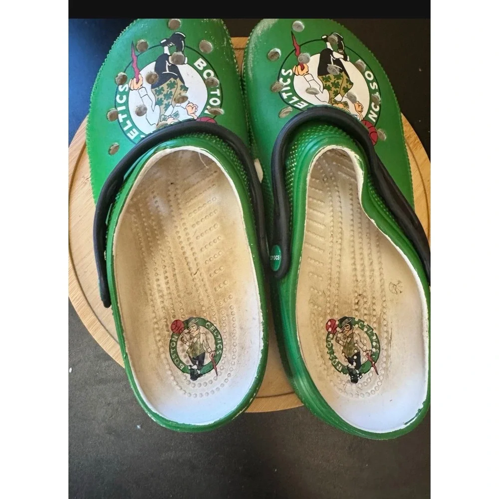 Crocs NBA Boston Celtics Clogs Men's 9‎ W 11 Green Basketball Few Scuffs